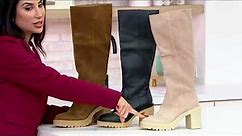 Dolce Vita Tall Shaft Lug Sole Boots - Corry on QVC