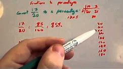 Fractions to percentages - Corbettmaths