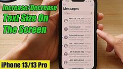 iPhone 13/13 Pro: How to Increase/Decrease Text Size On The Screen