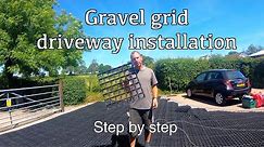 Gravel grid driveway installation