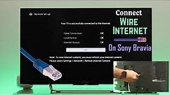 How to Connect Sony Bravia TV To Wired LAN Internet Network! [Setup Ethernet]