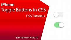 iPhone Toggle Button in CSS | CSS Tutorials | Web Development Tutorials