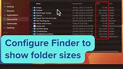 Show folder sizes in Finder on macOS