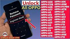 Oppo A54 unlock | Pin Pattern Password remove | Without Computer & Data loss