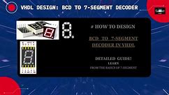 [in Hindi] | How to Design a 7-Segment Display Decoder in VHDL : Simple Steps for beginners.