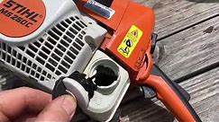 Review of the Stihl ms 250 c easy start chainsaw.