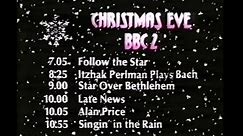 BBC2 Continuity | Christmas Eve 1979