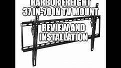 Harbor Freight TV Mount ARMSTRONG 37 in. to 70 in. TV Mount Review & Installation