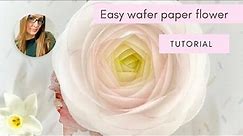 Easy wafer paper ranunculus