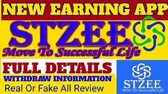 STZEE Earning App Real or Fake || STZEE App Review || Easypaisa Jazzcash Earning App | Nook Business