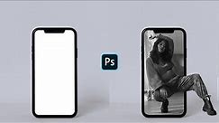 How to create an iPhone X Mockup | Photoshop Tutorial | Add any photo to iPhone Screen