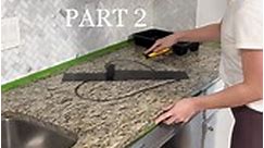 Samantha Stoddard | diy & furniture flips on Instagram: "Painting my kitchen countertops 🤯 Pt. 2 of the 7-Day Kitchen Makoever #ad Our granite counters were outdated and you could never tell when they were dirty, which drove me nuts! I used this @rustoleum countertop kit to completely transform my kitchen counters in just a day! What do you think? I was super skeptical after the first coat but the 2nd and 3rd sealed the deal for me 🤌🏼 Comment “KITCHEN” and I’ll send you the link to everything