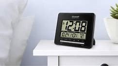 🕧⏰🌡️#Review-Sharp Atomic Alarm Clock w/Daily Updates & Indoor Temperature-Model #SPC932