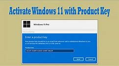 How to Activate Windows 11 with Product Key