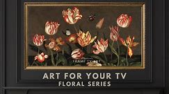 TV Art Screensaver 4K Frame TV Hack - Vintage Tulip Flower Painting Wallpaper Background - No Sound.