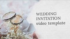 Wedding Invitation Video Template (Editable)