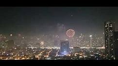 New Year's Day 2024, Midnight in Makati, Manila, Philippines.