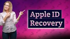 How do I recover my Apple ID with my phone number?