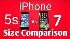 iphone 7 vs iphone 5s size comparison | QUICK