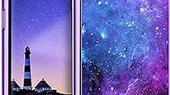GUAGUA Compatible with Samsung Galaxy S10 Case 6.1 Inch Glow in The Dark Noctilucent Luminous Space Nebula Slim Fit Cover Protective Anti Scratch Cases for Samsung S10, Blue Nebula