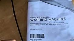 LG washing machine owners manual