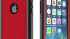 ImpactStrong iPhone 7 Plus/iPhone 8 Plus Case, Ultra Protective Case with Built-in Clear Screen Protector Full Body Cover for iPhone 7 Plus/iPhone 8 Plus (Red)