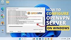 Install and Configure OpenVPN Server in Windows PC