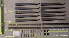 Delta 16 in. x 41 in. Heavy Duty Wall Rack, Adjustable 5 Tier Lumber Rack Holds 800 lbs. Steel Garage Wall Shelf with Brackets HDRS3000