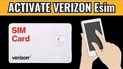 How To Activate Verizon esim