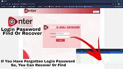Enter Dongle Login | Password Recover | Enter 4g Data Card Login #Part2