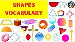 Multiple Shapes Vocabulary in English with Pictures | Types of Shapes | Shape Names #shapes