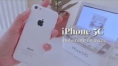 Unboxing iPhone 5c in 2022 + Charging Dock (Aesthetic)