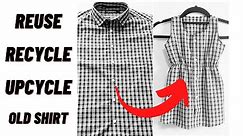 RECYCLE MEN'S SHIRT INTO GIRLS DRESS | recycle/upcycle old shirt into a baby dress