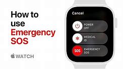 Apple Watch Series 4 — How to use Emergency SOS — Apple