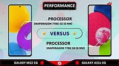 SAMSUNG GALAXY M52 5G VS SAMSUNG GALAXY A52s 5G l Phones Comparison l Specifications