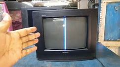 Sansui 14 inch CRT TV. up down single line problem. horizontal section fault. repair and solution,