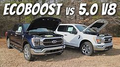 What's The BEST Engine for the 2022 Ford F-150 Truck? EcoBoost vs V8 | Exhaust, Drive and Compare