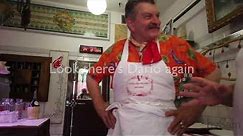 Dario Cecchini famous butcher in Panzano where you can eat and buy Bistecca Fiorentina