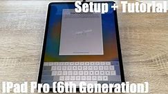 Apple iPad Pro (6th. generation, 2022) 12.9-inch iPad Pro iPadOS 16 setup and instruction