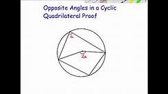 Angles in a Cyclic Quadrilateral Proof