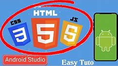 Android Application With HTML,CSS,JS | Android Studio Tutorial