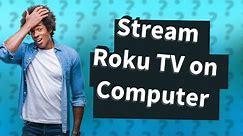 Can I watch Roku TV on my computer Canada?