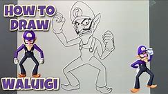 HOW TO DRAW WALUIGI | Super Mario | Step-by-Step Tutorial #drawing