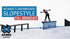 Jeep Women’s Snowboard Slopestyle: FULL BROADCAST | X Games Aspen 2021