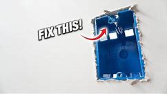 How To Fix Broken Electrical Box With Loose Or Sagging Outlet Or Switch! | DIY For Beginners
