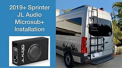 Installation of JL Audio Microsub+ subwoofer (ACP108LG-W3v3) to 2019+ Sprinter van