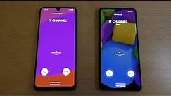 Samsung Galaxy A22 vs A52 Incoming Call