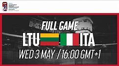 Full Game | Lithuania vs. Italy | 2023 IIHF Ice Hockey World Championship | Division I Group A
