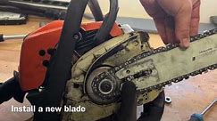 How to replace a your chainsaw chain - chain replacement STIHL MS181 DIY