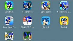 Sonic Dash/Sonic Forces/Sonic Dash 2 Sonic Boom/Sonic Prime Dash/Jump Fever/Sonic The Hedgehog CD